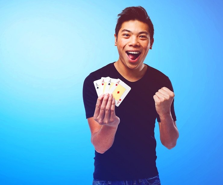 Antarmuka iOS Web askara4d di Safari menampilkan live dealer blackjack